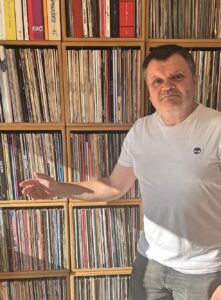 Paul Moss long time vinyl record collector.